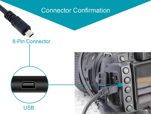 Miniatura 3 de MaxLLTo® Cable de datos USB de repuesto UC-E6 para Nikon Coolpix L26, L28, B500, L110 L120, L310, L330, L340, L620, L810, L820, L830, L840, A10