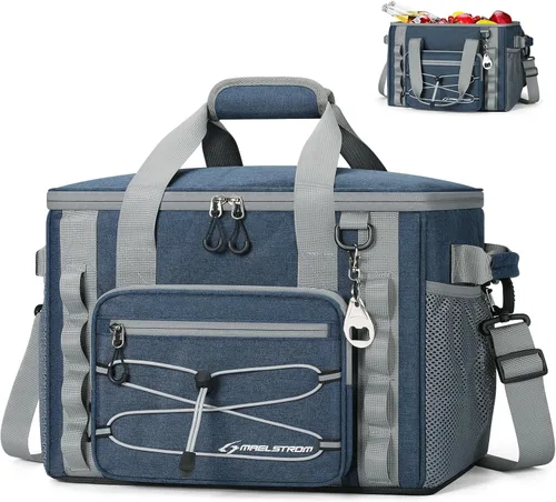 Miniatura 12 de Maelstrom Soft Sided Cooler Bag, 30/40 Can Collapsible Insulated Ice Chest, Large Leakproof Portable Storage for Camping, Travel, Kayaking & Beach