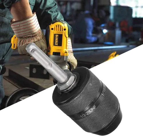 Miniatura 3 de Adaptador sin llave SDS-Plus profesional de 0.079-0.512 in y 1/2 pulgadas con portabrocas