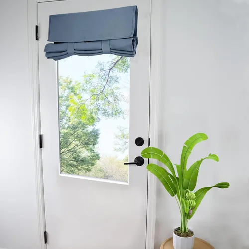 Miniatura 40 de WdFour Cortinas de puerta francesa con tacto sedoso, aislamiento térmico, reducción de ruido, cortinas opacas para puerta de vidrio y oficina