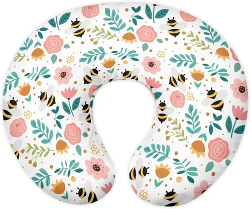 Miniatura 17 de American Flag Floral Nursing Pillow for Breastfeeding, Soft and Supportive Breastfeeding Pillow for Mom and Baby, Feeding Pillow with Removable