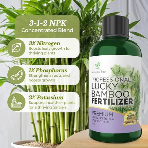 Miniatura 7 de Fertilizante líquido profesional para bambú de la suerte Concentrado 3-1-2 para plantas con flores Mezcla multiusos y suministros de jardinería