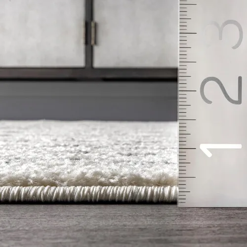 Miniatura 2 de Nuloom Camila - Alfombra de pasillo duradera para dormitorio, sala de estar, comedor, estudio, vestíbulo, entrada, 2 x 6 pies, color blanco
