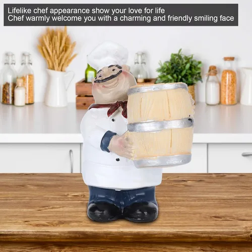 Miniatura 2 de Soporte para palillos de dientes, dispensadores de palillos de dientes, estatua de chef, soporte para palillos de dientes, dispensador de figura