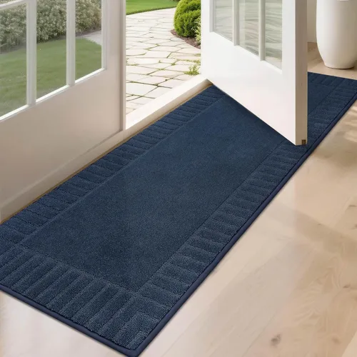 Miniatura 34 de BEQHAUSE Alfombra Antideslizante para Puerta Principal Alfombra Lavable de Bajo Perfil para Entrada Alfombras para Puerta Principal Trampa para Negro