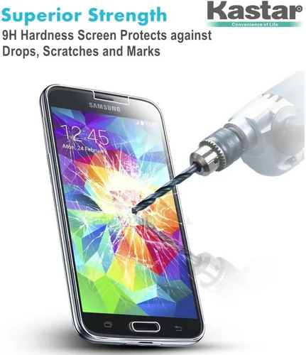 Miniatura 3 de Kastar S5 protector de visualización (1-Pack), Vidrio Templado Premium Crystal Clear – Protector de visualización de vidrio para Samsung Galaxy S5