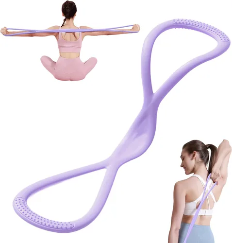 Miniatura 8 de Bandas de resistencia, figura 8 bandas de ejercicio para mujeres y hombres, banda de entrenamiento de fitness con asas, banda de resistencia figura