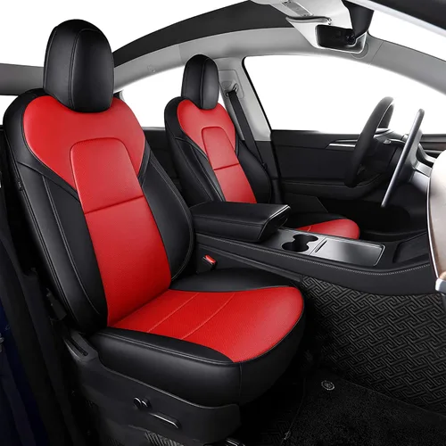 Miniatura 27 de Funda INCH EMPIRE para asiento de coche, ajuste personalizado para Tesla Model 3, protector de cojín de asiento de cuero sintético para 2017 2018