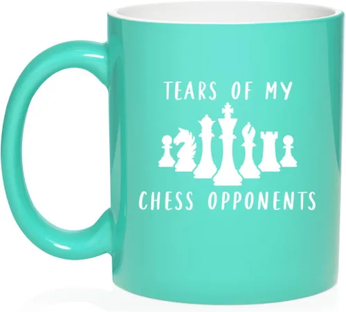Miniatura 17 de Daylor Taza de café de cerámica con diseño de los oponentes de las lágrimas de mi ajedrez, regalo para ella, él, amigo, compañero de trabajo