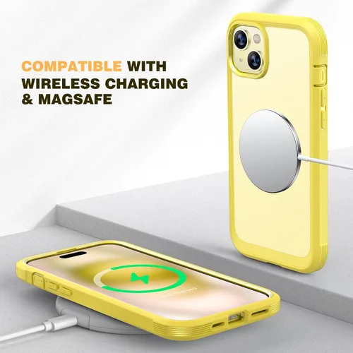 Miniatura 259 de Diaclara Funda diseñada para iPhone 16, mejorada [protección completa de la cámara], carcasa resistente de cuerpo completo con protector de pantalla