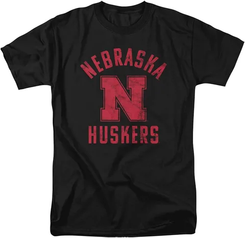 Miniatura 15 de University of Nebraska Camiseta unisex oficial de Huskers para adultos Gris Carbón jaspeado