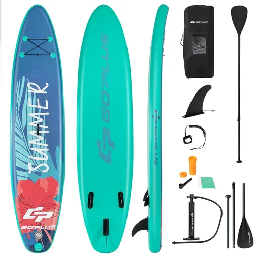 Miniatura 13 de Goplus Tabla de remo inflable de pie, 10/10.5 pies/11 pies SUP 6 pulgadas de grosor con accesorios de primera calidad, paleta de aluminio ajustable