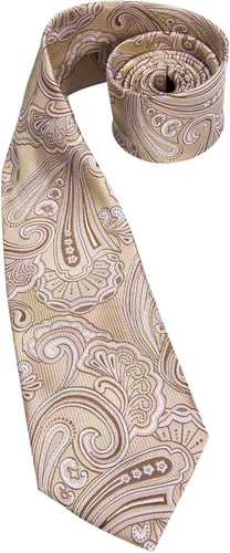 Miniatura 4 de Hi-Tie Conjunto de corbata de cachemira de seda y gemelos cuadrados de bolsillo