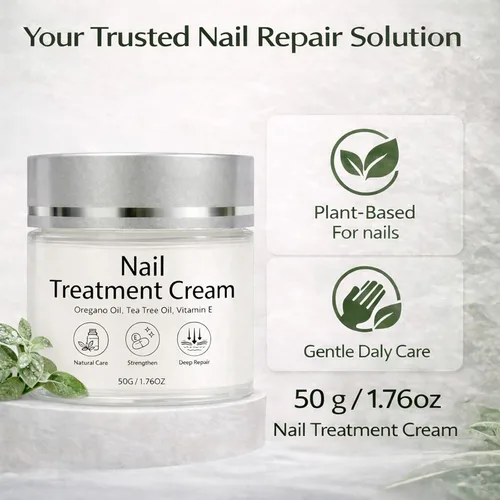 Miniatura 7 de Crema de tratamiento de uñas, crema reparadora de uñas para uñas dañadas, agrietadas, delgadas, con aceite de árbol de té, aceite de orégano