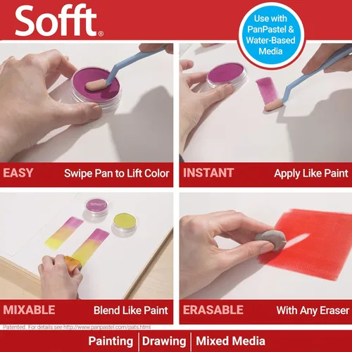 Miniatura 6 de Sofft Artist Tools by GOLDEN, Covers - Paquete mixto (paquete de repuesto), paquete de 40, pasteles profesionales para artistas
