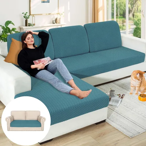 Miniatura 14 de YEMYHOM 【Liquidación】 Fundas Elásticas para Cojines de 1 Pieza, Fundas de Cojín de Asiento para Sofá y Silla, Funda Suave de Sofá de Repuesto