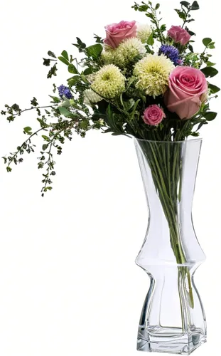 Miniatura 18 de Heavy Glass Flower Vase Thickened Modern Crystal Sparkle Vases Table Centerpiece for Wedding Party Home Décor Housewarming Bedroom Living Room and