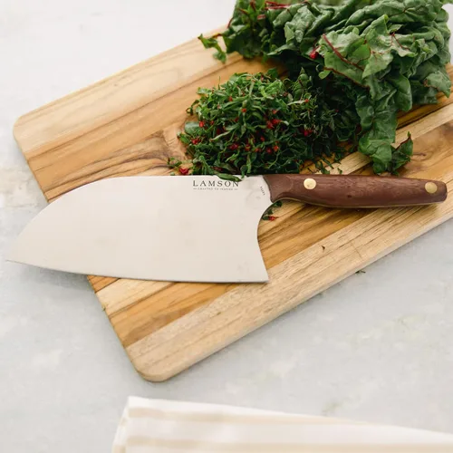 Miniatura 2 de Lamson Cuchillo chino Santoku grande vintage de 8" - Nogal