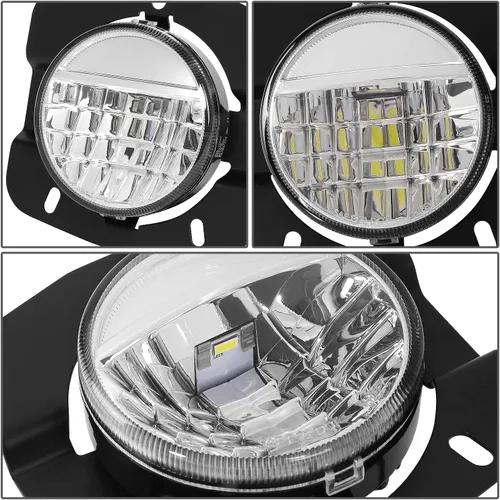 Miniatura 4 de DNA MOTORING FL-HAY-016-CH - Par de luces antiniebla reflectoras LED completas compatibles con Kenworth T680 2011-2022, carcasa cromada Cromado