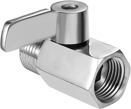 Miniatura 5 de Válvula de bola de acero inoxidable 316 mini válvula de cierre 1 "NPT macho hembra rosca conector de montaje de tubería para agua gas aceite