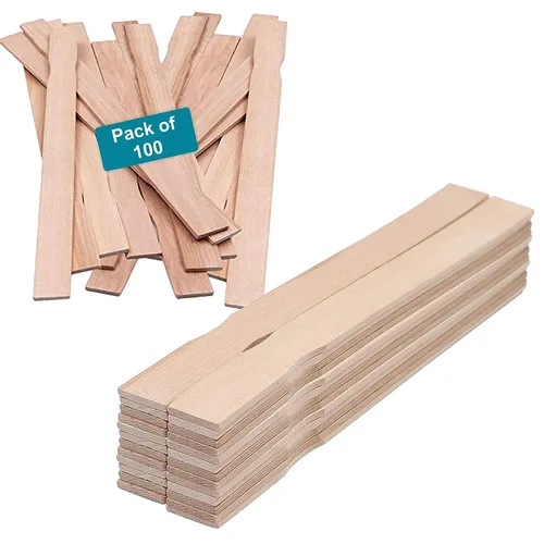 Paletas de pintura de madera de 14 pulgadas, palitos mezcladores, agitadores epoxi, paquete de 100 unidades