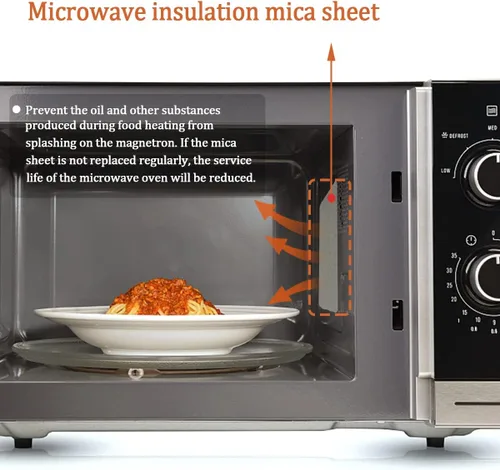 Miniatura 5 de 5 piezas de horno de microondas, cubierta universal para guía de ondas, hoja de mica, horno de microondas, pieza de reparación para cocina, hogar