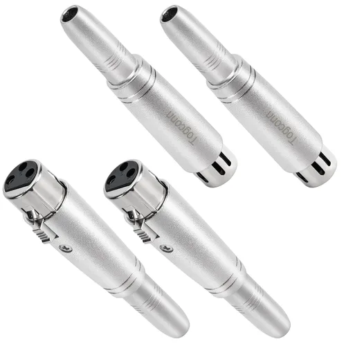 Miniatura 12 de Adaptador TRS de 1/4" a XLR 2 paquete - Adaptadores XLR macho y hembra de 6.35mm 1/4