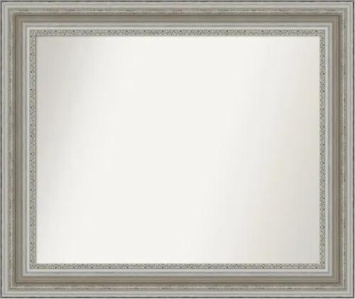 Miniatura 48 de Amanti Art Espejo de baño plateado para sobre el fregadero, 26 x 26 pulgadas, espejo cuadrado de plata antigua, marco de madera tradicional mediano