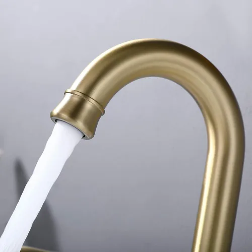 Miniatura 6 de Grifo de Baño para Lavabo de 3 Orificios con Desagüe Emergente y Manguera de Suministro de Grifos cUPC, Grifo de Lavabo de Baño Extendido de Latón