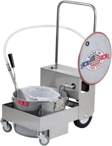 Miniatura 7 de MirOil BD 707 Máquina de filtro de aceite eléctrico y carrito de desecho, máquina de filtro de aceite portátil para grasa de freidora de 75 libras