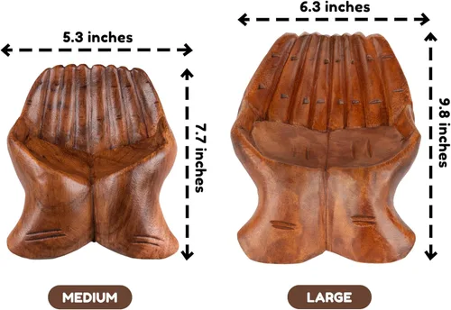 Miniatura 2 de Cuenco de manos talladas, soporte de cristal para piedras, soporte para colección de rocas, bandeja de almacenamiento de exhibición, cuenco de manos