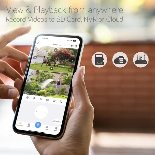 Miniatura 2 de xmartO [Cámara WiFi 6 de doble lente] Cámara de seguridad WiFi QHD 2 en 1 para el hogar con seguimiento de IA, Pan Tilt Zoom, banda dual 5G/2.4G