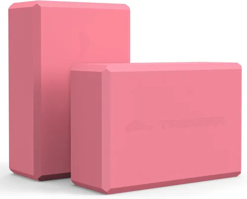 Miniatura 11 de Trideer - Bloques de yoga (paquete de 2), bloques de espuma suave antideslizantes con bordes biselados para alineación y estiramiento en yoga