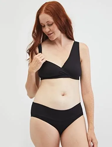 Miniatura 2 de Motherhood Maternity Women's Soft Cotton Spandex Wrap Front Maternity & Nursing Sleep Bralette Bra S-3X