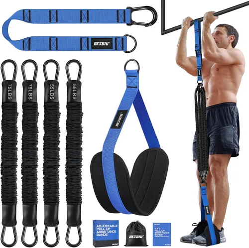 Miniatura 11 de Pull Up Assistance Bands 260lbs, Heavy Pull Up Bands Resistance Bands for Pull Ups Working Out with Feet Rest, Pull Up Bar Bands Assistance Bands
