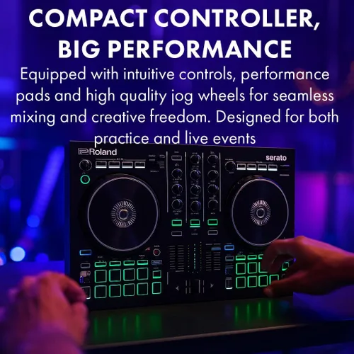 Miniatura 6 de Roland DJ-202 Paquete de controlador DJ con funda, auriculares y paño de pulido de Austin Bazaar