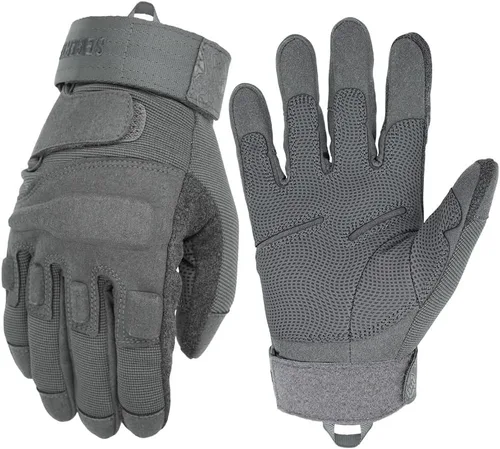 Miniatura 18 de Seibertron Guantes S.O.L.A.G para deportes al aire libre resistentes al agua con dedo completo y pantalla táctil, para adultos y jóvenes Negro-1/2