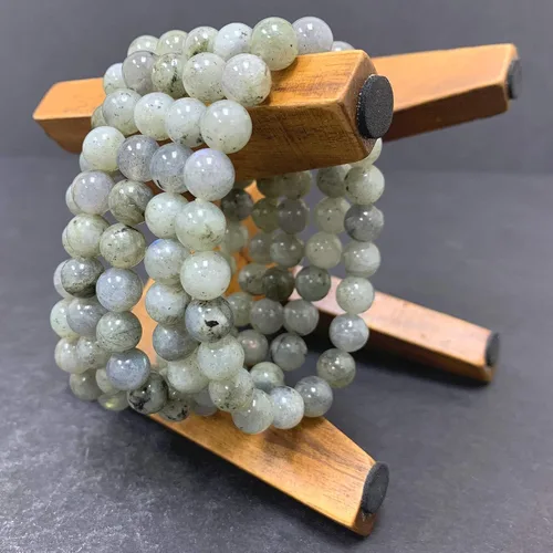 Miniatura 686 de Gem Avenue Handmade Round Bead Stretch Bracelet Unisex Natural Stone Beaded Jewelry for Men & Women, Elastic Wristband for Daily Wear