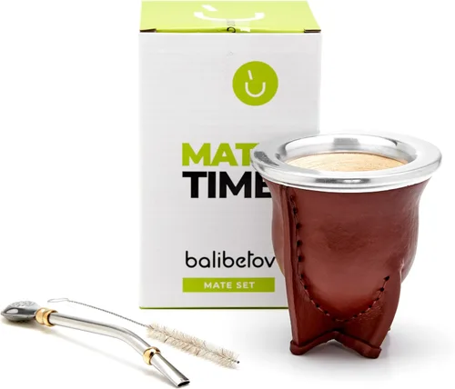Miniatura 8 de BALIBETOV Juego de calabaza Yerba Mate – Taza mate envuelta en cuero hecha a mano (Vaqueta) con popote de acero inoxidable y cepillo de limpieza