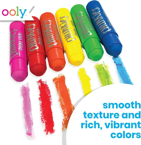 Miniatura 5 de Ooly Chunkies - 6 barras de pintura sin desorden para niños, palitos de pintura de témpera de colores seguros para niños, sin ensuciar, suministros