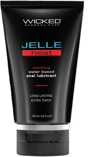 QRA Gel lubricante personal anal a base de agua Jelle Heat 4.1 fl oz (sensación de consternación, súper deslizamiento extragrueso, sin glicerina)