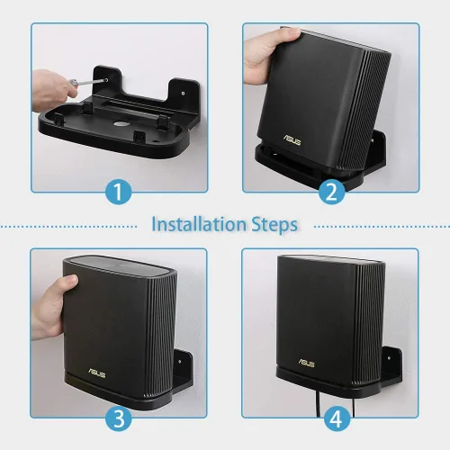 Miniatura 4 de Soporte de pared para ASUS ZenWiFi AX Whole-Home Tri-Band Mesh WiFi 6 System (XT8) (CT8) (XT9) AC300, soporte de pared con soporte compatible