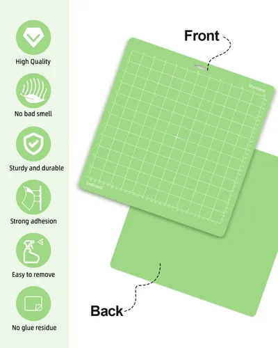 Miniatura 4 de Gwybkq Paquete de 12 alfombrillas de corte de 12 x 12 pulgadas para Cricut Maker 4/Maker 3/Maker/Explore 3/Air 2/Air/One, alfombrilla de corte