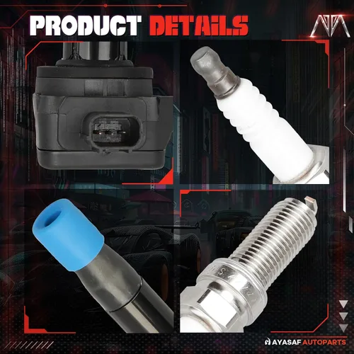 Miniatura 2 de Juego de 6 bobinas de encendido y bujías UF603 para Acura 2009-2012 RL, 2009-2014 TL, 2010-2014 TSX, para Honda Accord 2008-2012, Accord Crosstour