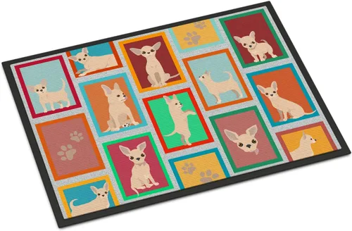 Miniatura 81 de Caroline's Treasures MLM1149MAT - Felpudo rojo Border Collie de 18 x 27 pulgadas, para interiores y exteriores, para entrada, antideslizante, Border