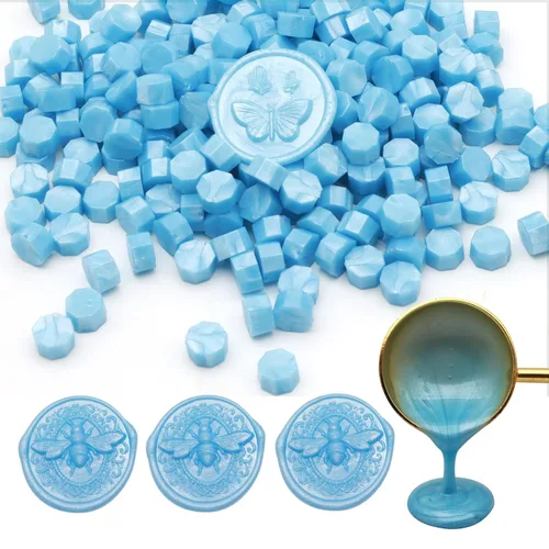 Miniatura 22 de 250 unidades de cuentas de cera de sello doradas antiguas, cuentas de cera premium de Andotopee para sellos de sellos, paquete de repuesto de perlas