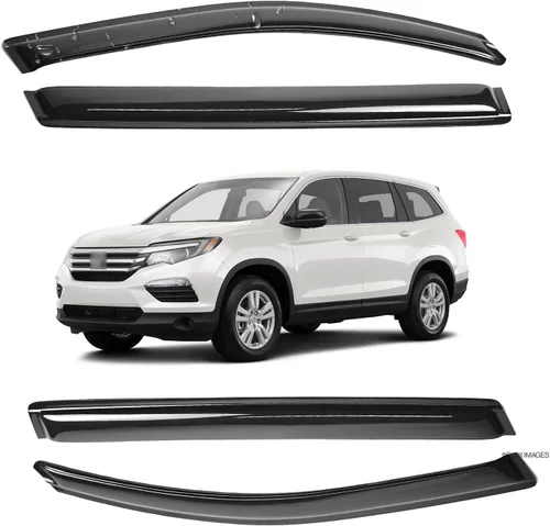 Miniatura 84 de Viseras para ventanas para Mazda 3 Sedán 4 puertas 2004 2005 2006 2007 2008 2009 estilo JDM Mugen, deflector de viento, protector solar y de lluvia