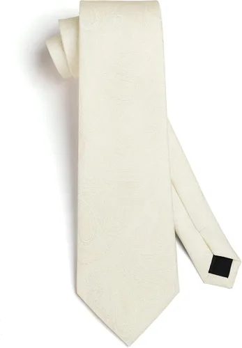Miniatura 137 de HISDERN Corbatas para hombre, corbata de cachemira y bolsillo cuadrado tejido clásico floral para hombre, corbata de fiesta de boda