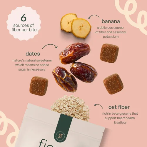 Miniatura 7 de Fiome Fiber Bites - Suplemento diario de fibra de 0.18 oz - Apoya la regularidad, la digestión y la salud intestinal - Todos los ingredientes