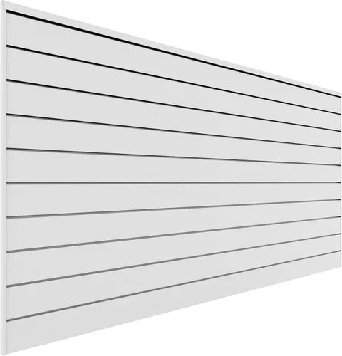 Miniatura 9 de Proslat 88109 Organizador de Garaje de Pared Ranurada de PVC Resistente, Sección de 8 Pies por 4 Pies, Arenisca